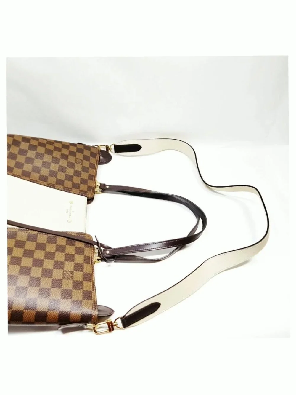 Authentic Louis Vuitton Jersey Damier Ebene Crossbody Tote Bag - Picture 6 of 16